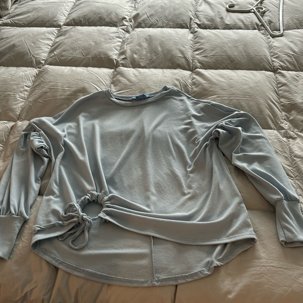 She and Sky baby blue top